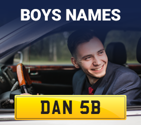 Boys Names Number Plates