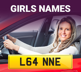 Girls Names Number Plates